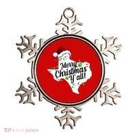 Merry Christmas Y'all Texas State Ornament thumb 0