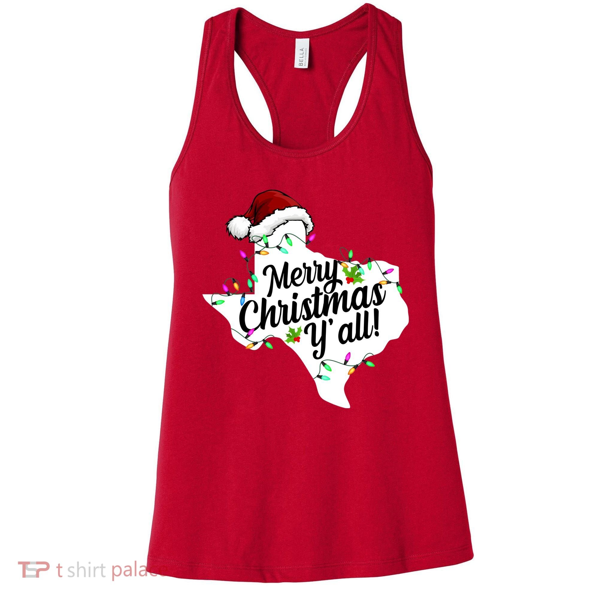 Merry Christmas Y'all Texas State Women's Tank Top