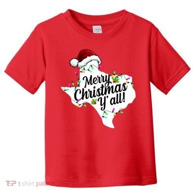 Merry Christmas Y'all Texas State Toddler T-Shirt
