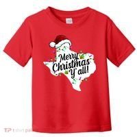 Merry Christmas Y'all Texas State Toddler T-Shirt thumb 0