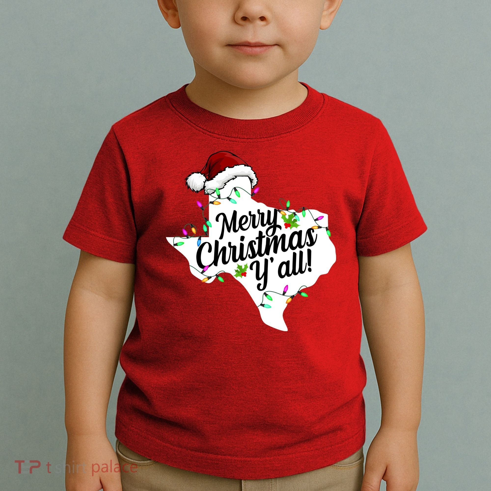 Merry Christmas Y'all Texas State Toddler T-Shirt