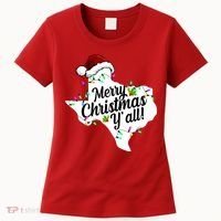 Merry Christmas Y'all Texas State Women's T-Shirt thumb 0
