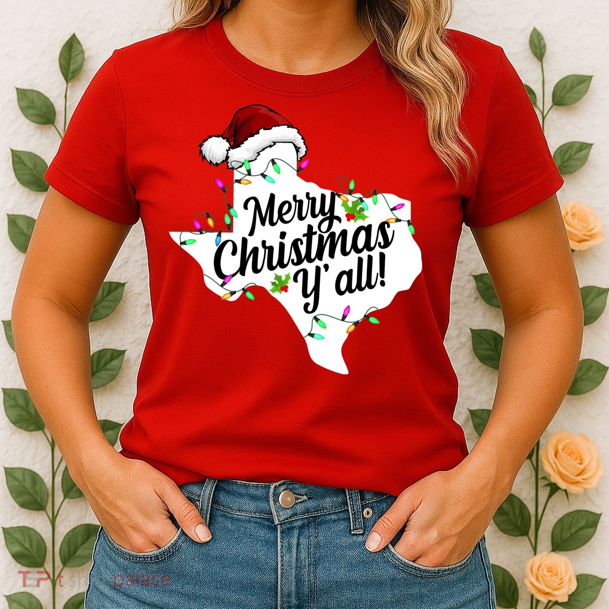 Merry Christmas Y'all Texas State Women's T-Shirt