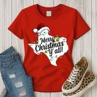 Merry Christmas Y'all Texas State Women's T-Shirt thumb 3