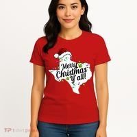 Merry Christmas Y'all Texas State Women's T-Shirt thumb 4
