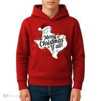 Merry Christmas Y'all Texas State Kids Hoodie thumb 4