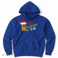 Merry Christmas YAll Funny Texas Cow Holiday Gift Hoodie thumb 0
