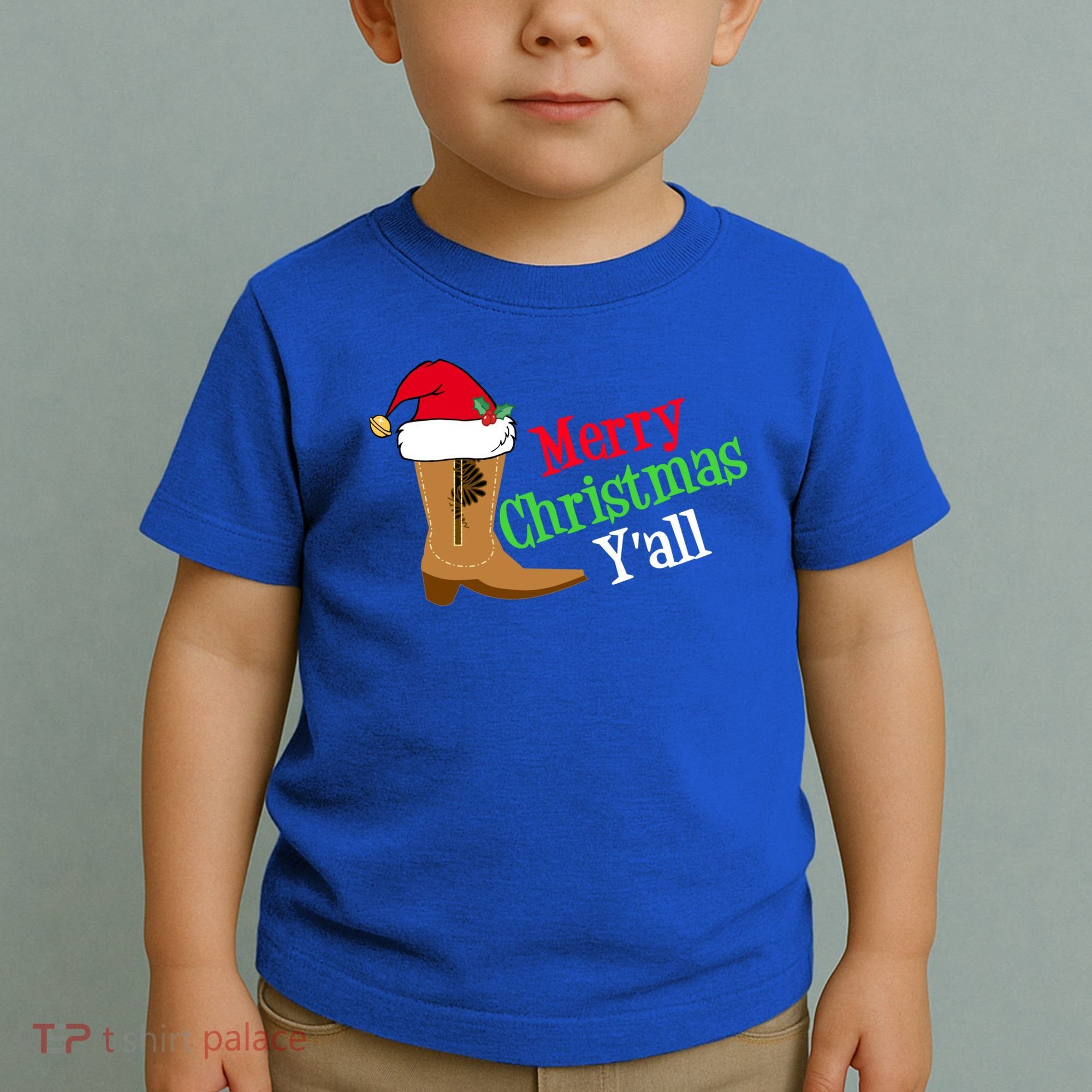 Merry Christmas YAll Funny Texas Cow Holiday Gift Toddler T-Shirt