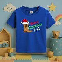 Merry Christmas YAll Funny Texas Cow Holiday Gift Toddler T-Shirt thumb 3