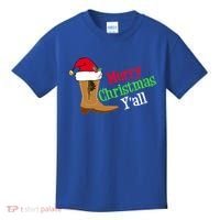 Merry Christmas YAll Funny Texas Cow Holiday Gift Kids T-Shirt thumb 0