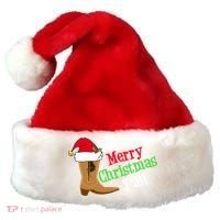 Merry Christmas YAll Funny Texas Cow Holiday Gift Santa Hat thumb 0