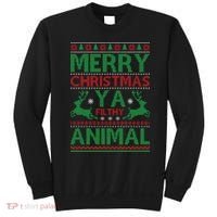 Merry Christmas Ya Filthy Animal Ugly Christmas Sweatshirt thumb 0