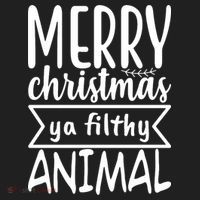Merry Christmas Ya Filthy Animal Funny Holiday Beanie thumb 2