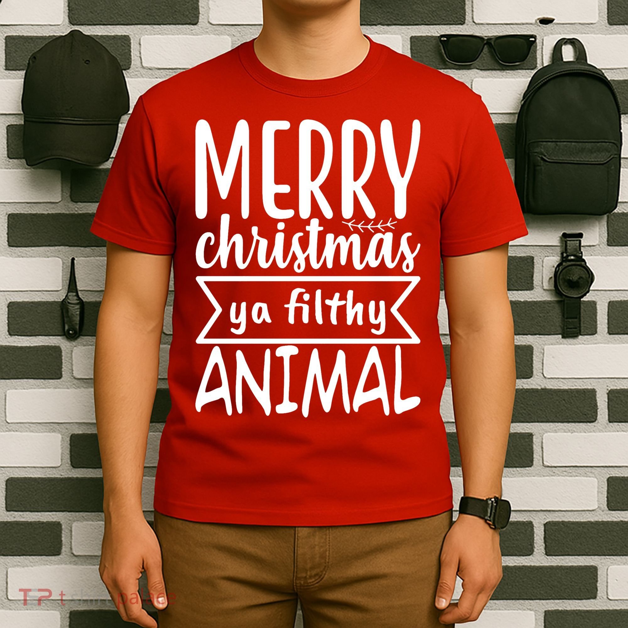Merry Christmas Ya Filthy Animal Funny Holiday T-Shirt