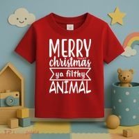 Merry Christmas Ya Filthy Animal Funny Holiday Toddler T-Shirt thumb 3