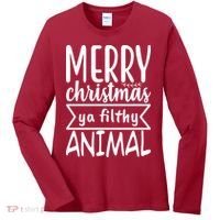 Merry Christmas Ya Filthy Animal Funny Holiday Women's Long Sleeve Shirt thumb 0