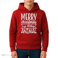 Merry Christmas Ya Filthy Animal Funny Holiday Kids Hoodie thumb 4