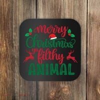 Merry Christmas Ya Filthy Animal Coaster thumb 0