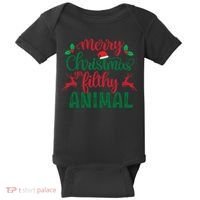 Merry Christmas Ya Filthy Animal Baby Bodysuit thumb 0