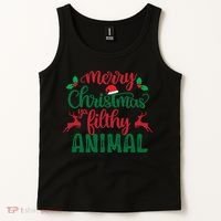 Merry Christmas Ya Filthy Animal Tank Top thumb 2