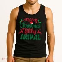 Merry Christmas Ya Filthy Animal Tank Top thumb 3