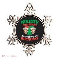 Merry Christmas Yes Its My Birthday Born On Xmas Party Gift Ornament thumb 0