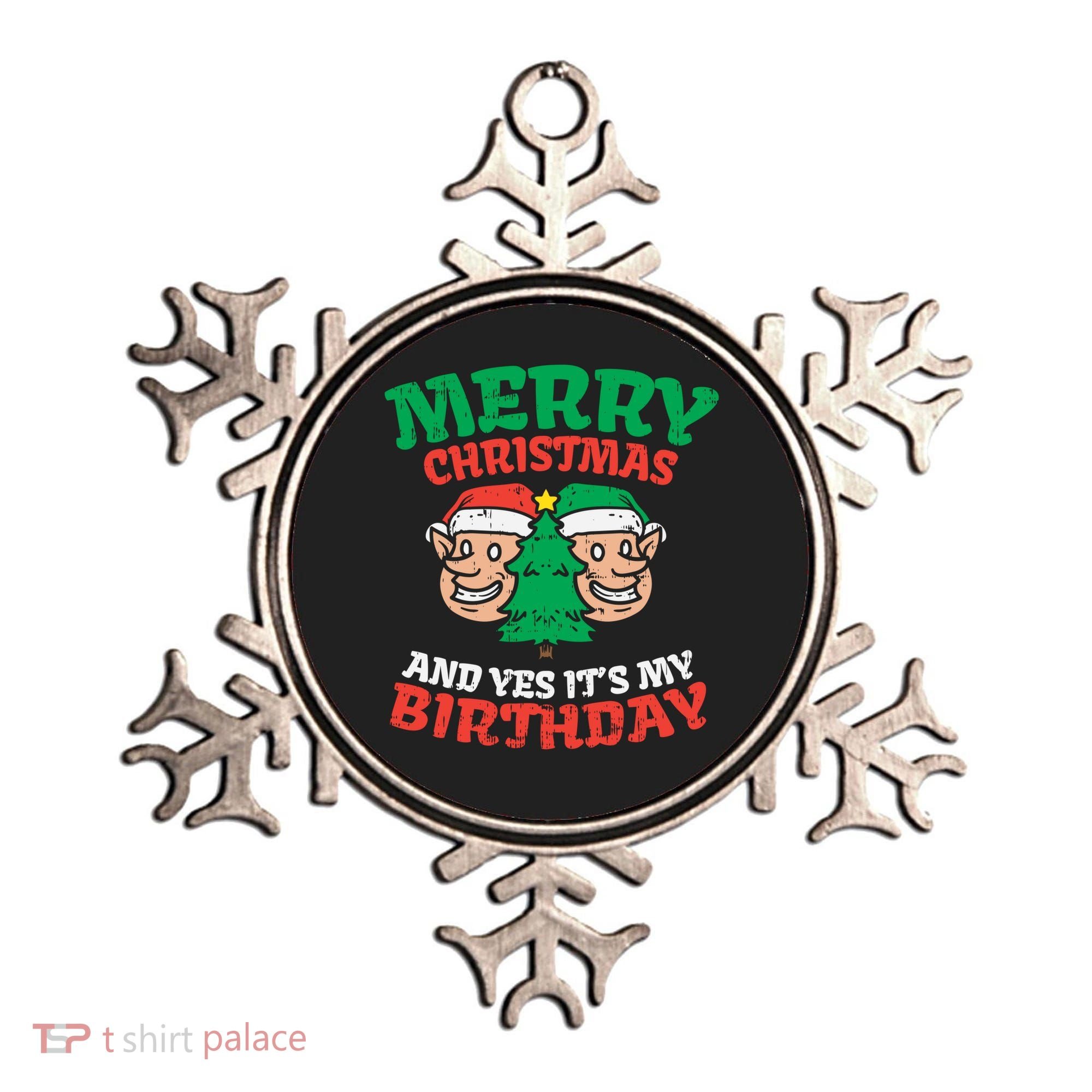 Merry Christmas Yes Its My Birthday Born On Xmas Party Gift Ornament