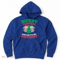 Merry Christmas Yes Its My Birthday Born On Xmas Party Gift Hoodie thumb 0