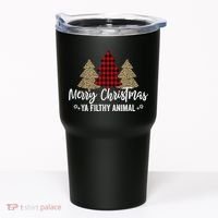 Merry Christmas Ya Filthy Animals Funny Christmas Tumbler thumb 0