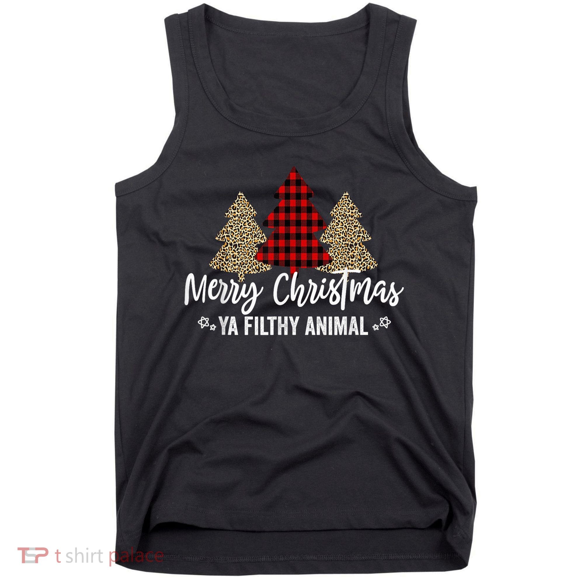 Merry Christmas Ya Filthy Animals Funny Christmas Tank Top