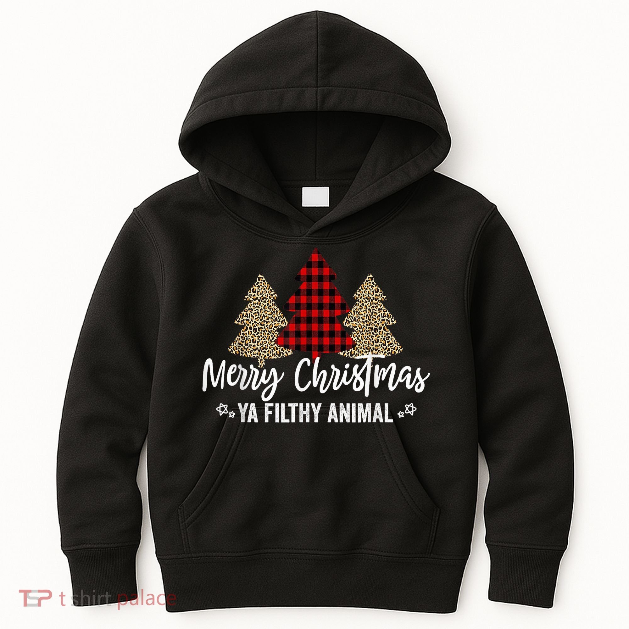 Merry Christmas Ya Filthy Animals Funny Christmas Kids Hoodie