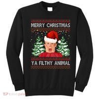 Merry Christmas Ya Filthy Animal Funny Ugly Christmas Sweatshirt thumb 0