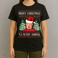 Merry Christmas Ya Filthy Animal Funny Ugly Christmas T-Shirt thumb 4