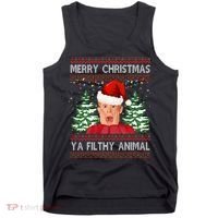 Merry Christmas Ya Filthy Animal Funny Ugly Christmas Tank Top thumb 0