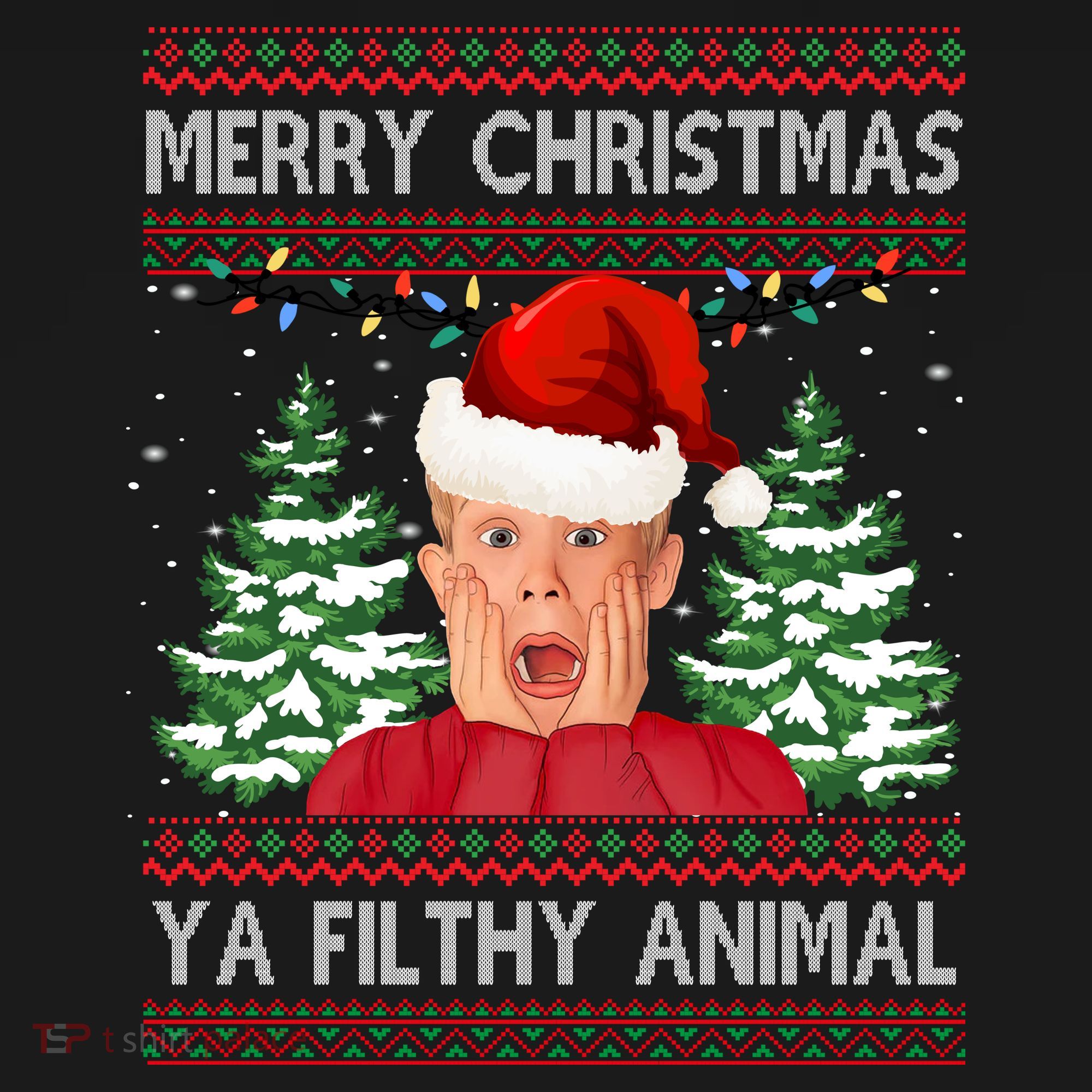 Merry Christmas Ya Filthy Animal Funny Ugly Christmas Visor