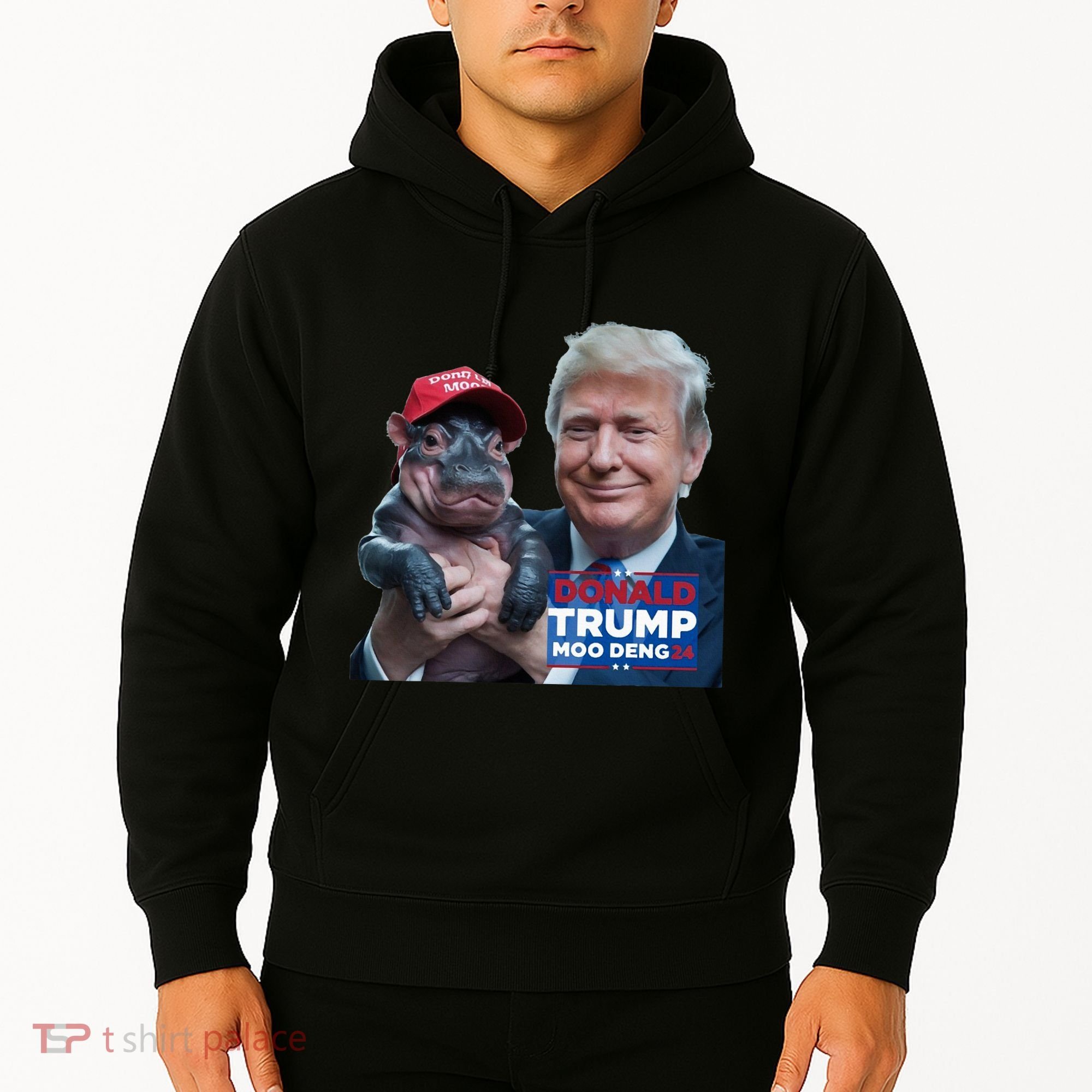 Moo Deng Trump And The HippoS Campaign Journey Hoodie
