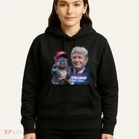 Moo Deng Trump And The HippoS Campaign Journey Hoodie thumb 5