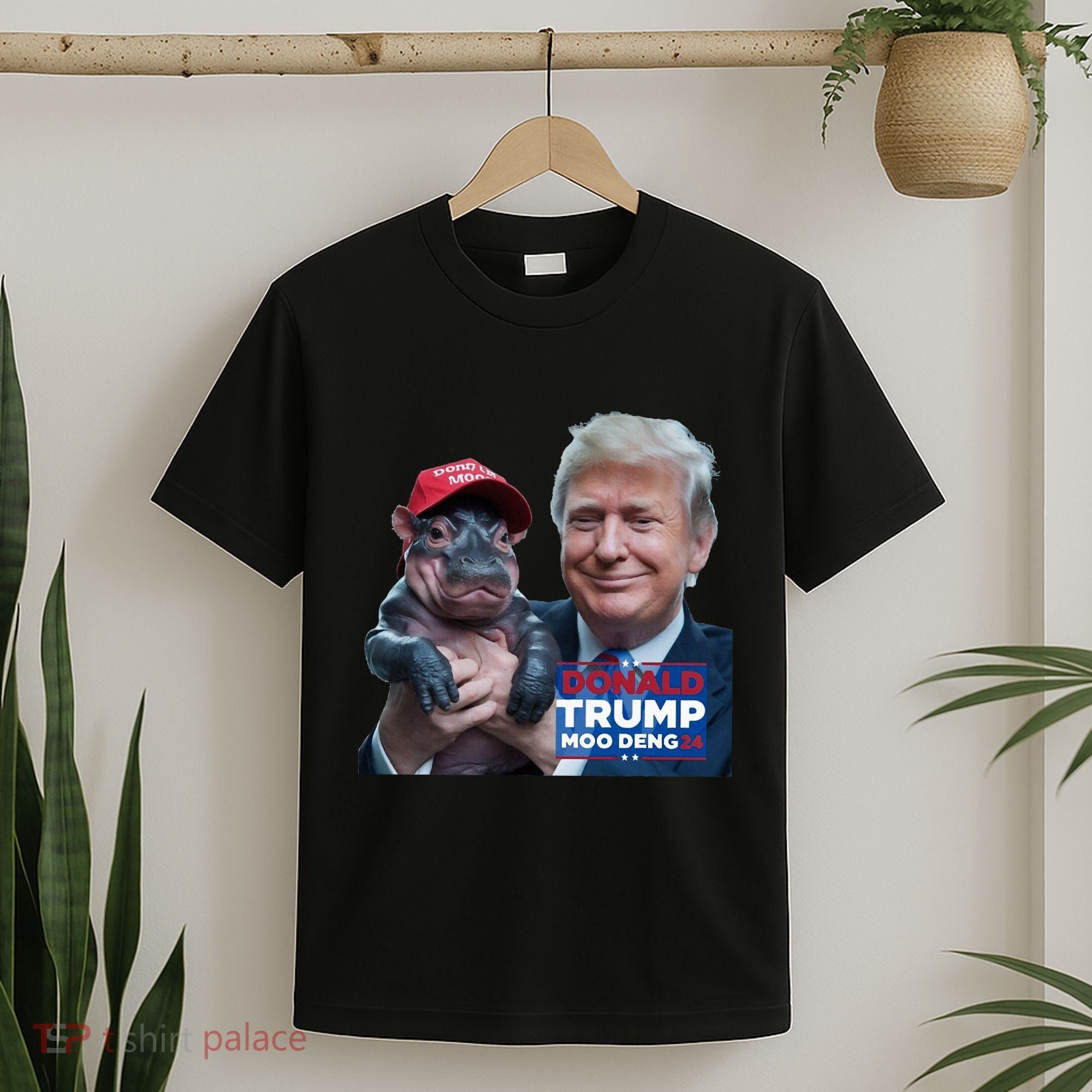 Moo Deng Trump And The HippoS Campaign Journey T-Shirt