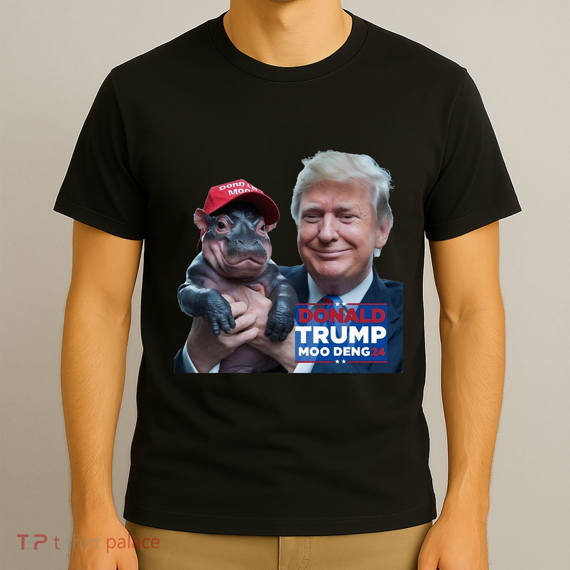 Moo Deng Trump And The HippoS Campaign Journey T-Shirt