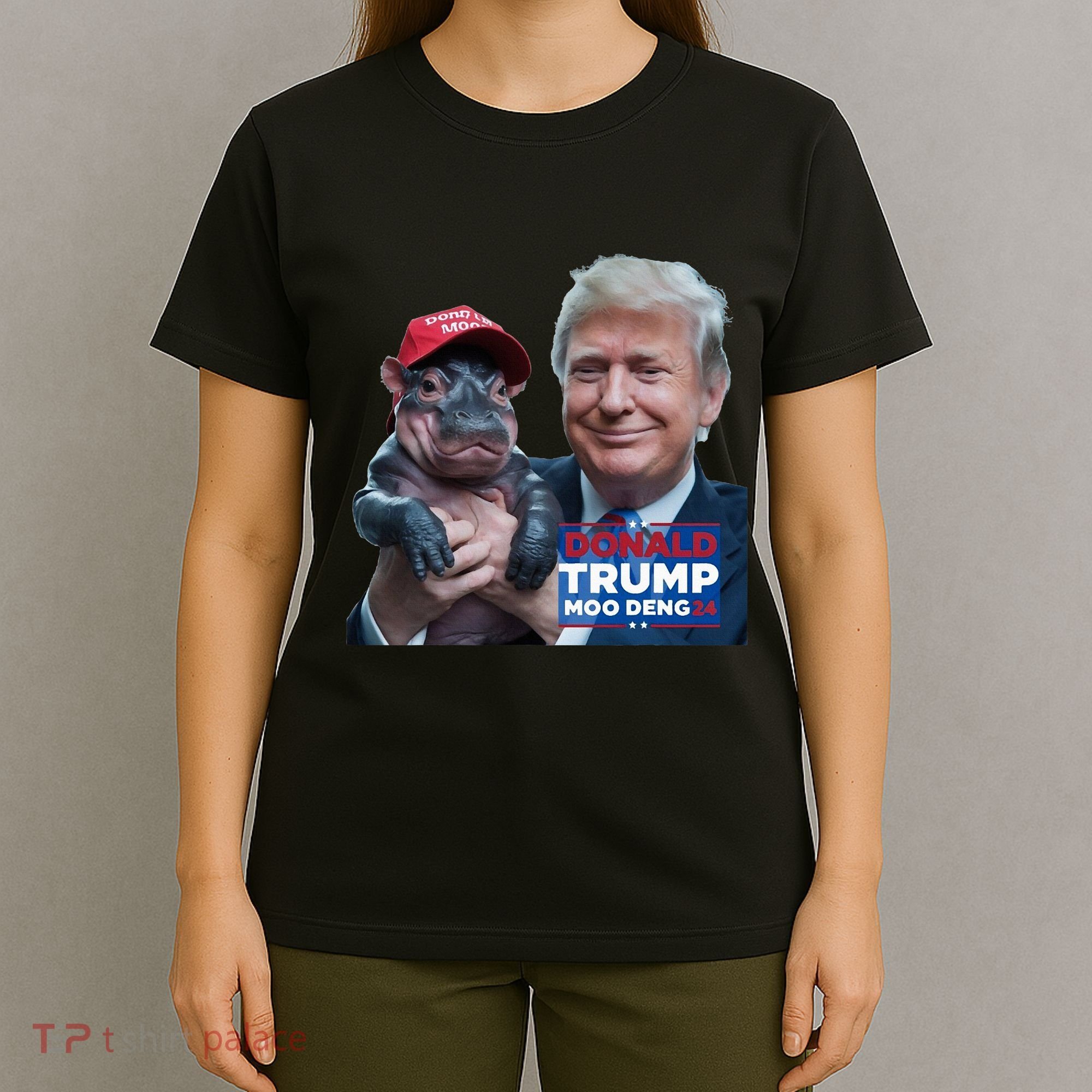 Moo Deng Trump And The HippoS Campaign Journey T-Shirt