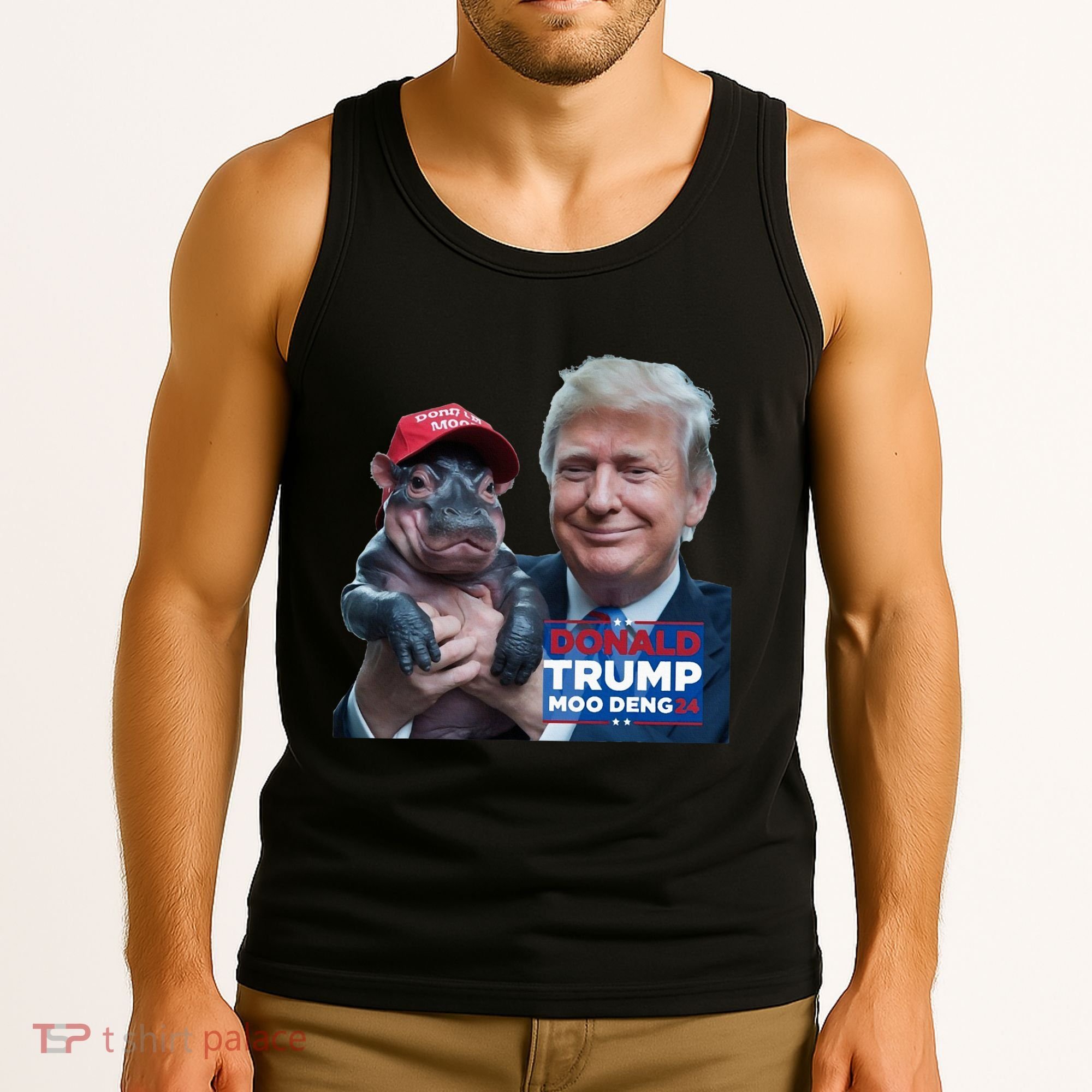 Moo Deng Trump And The HippoS Campaign Journey Tank Top