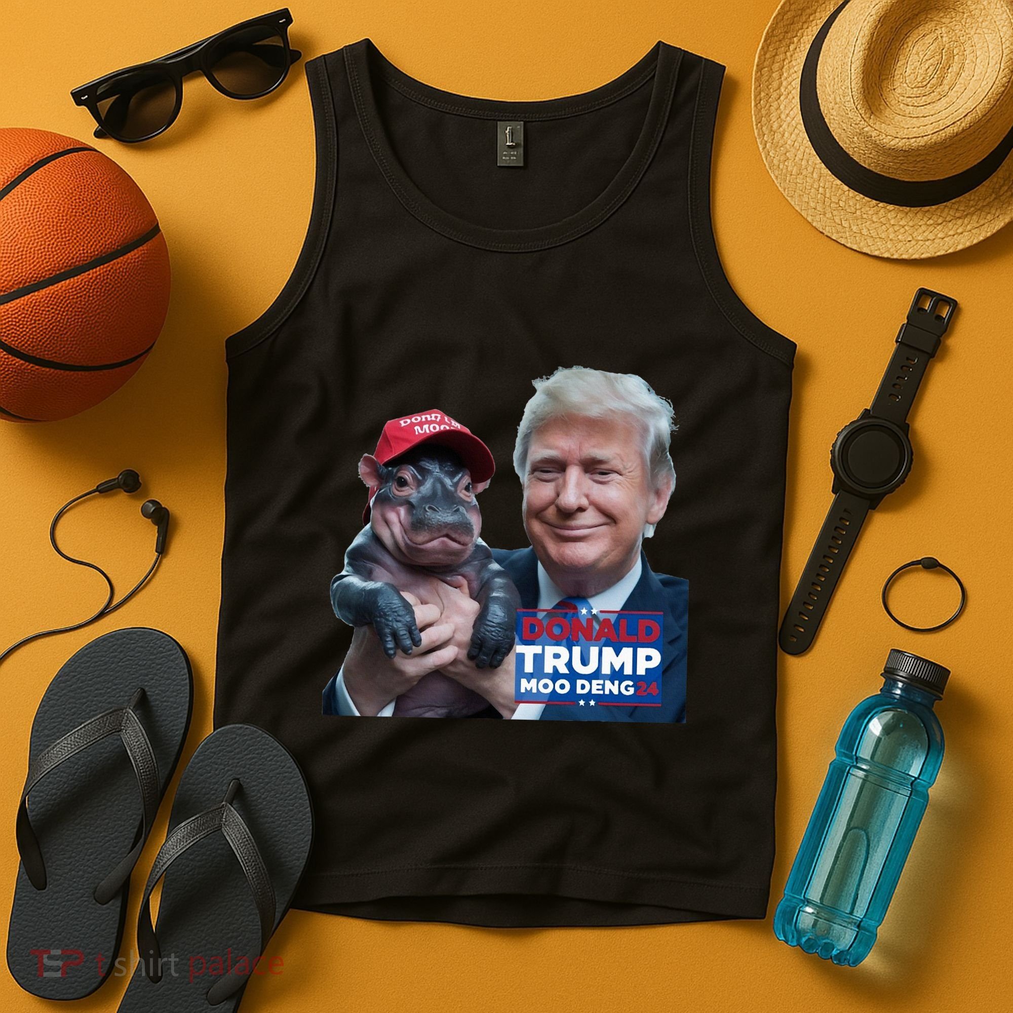 Moo Deng Trump And The HippoS Campaign Journey Tank Top