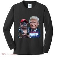 Moo Deng Trump And The HippoS Campaign Journey Kids Long Sleeve Shirt thumb 0