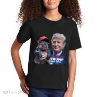 Moo Deng Trump And The HippoS Campaign Journey Kids T-Shirt thumb 2
