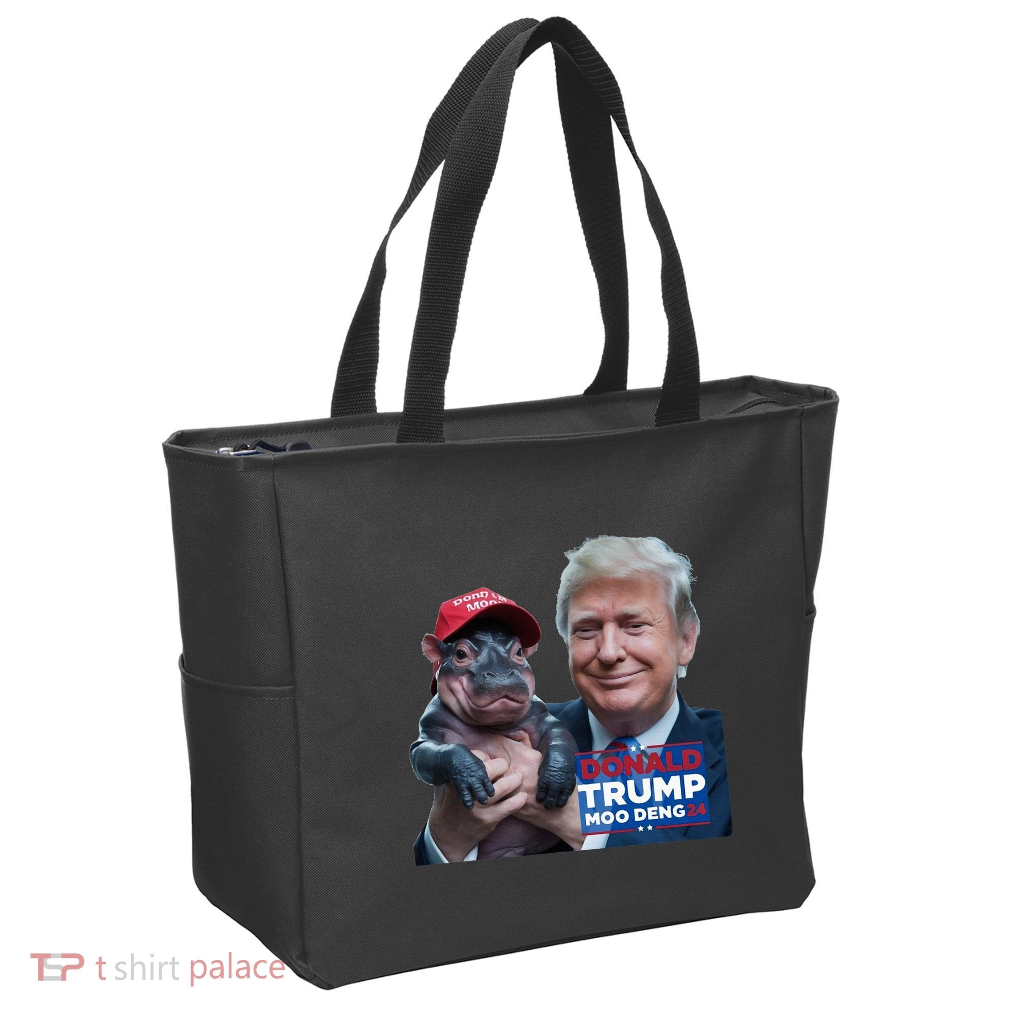 Moo Deng Trump And The HippoS Campaign Journey Tote Bag