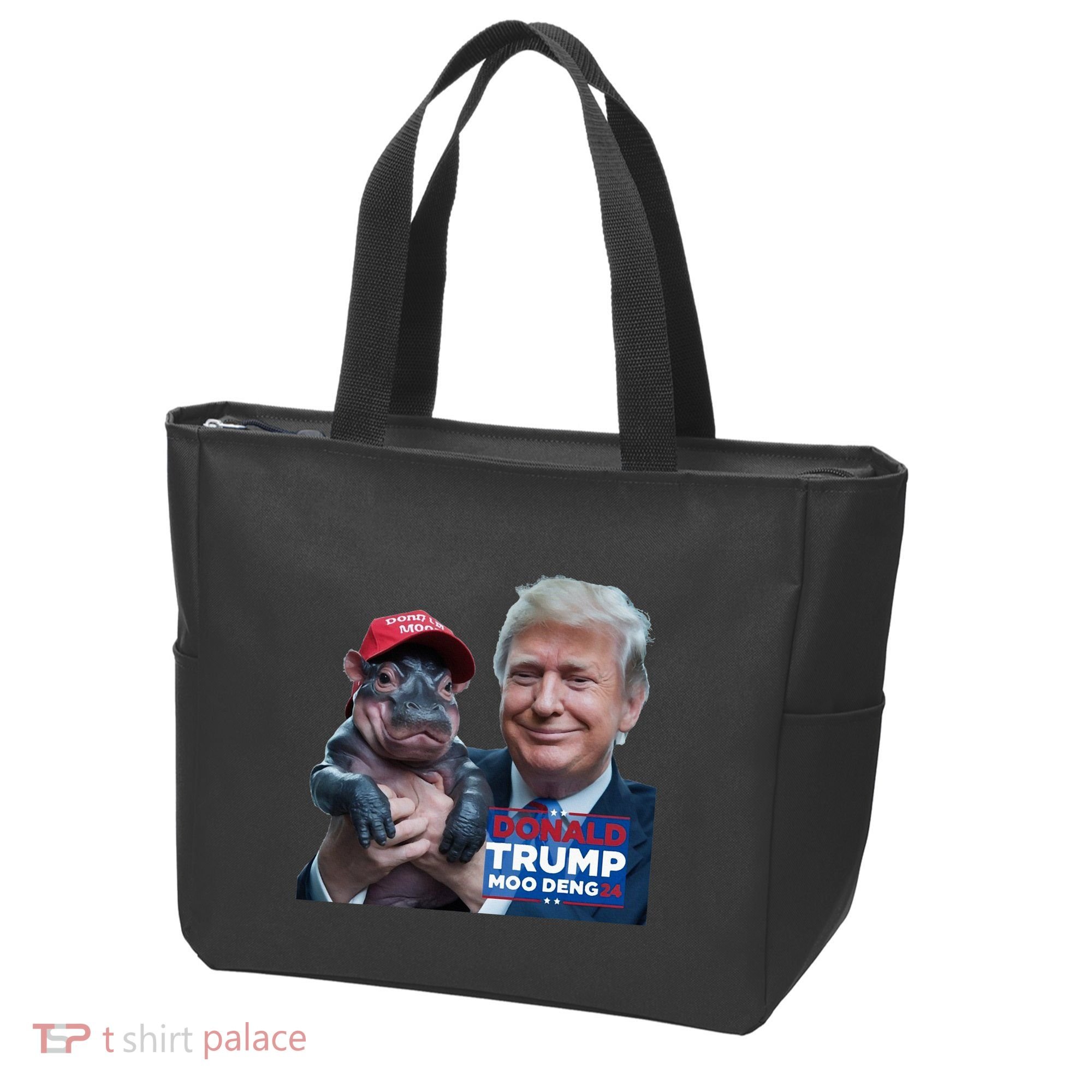 Moo Deng Trump And The HippoS Campaign Journey Tote Bag
