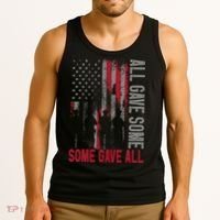 Memorial Day 2024 All Gave Some Some Gave All Veteran Tank Top thumb 3