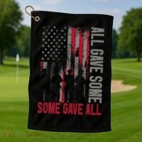 Memorial Day 2024 All Gave Some Some Gave All Veteran Golf Towel thumb 1