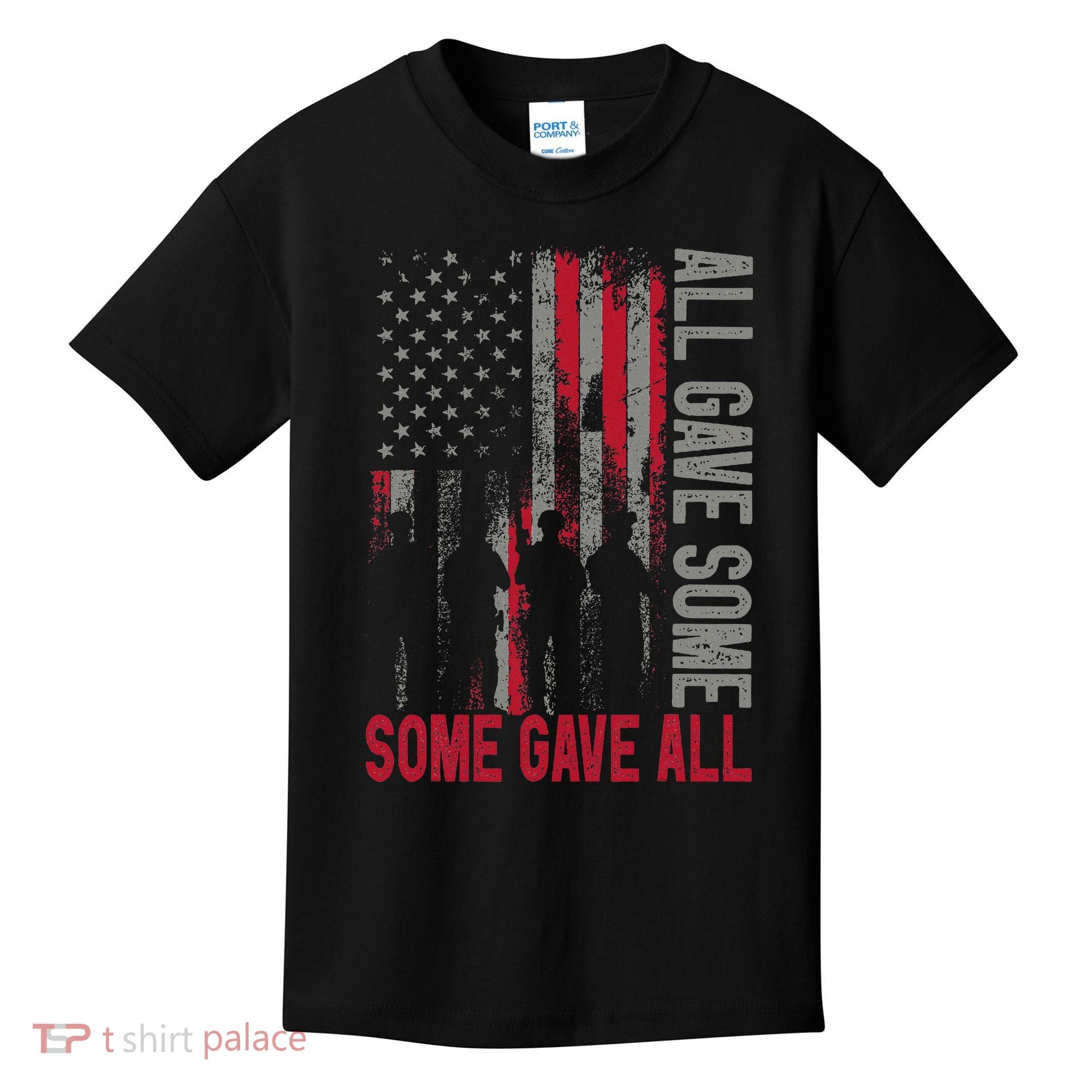 Memorial Day 2024 All Gave Some Some Gave All Veteran Kids T-Shirt