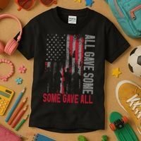 Memorial Day 2024 All Gave Some Some Gave All Veteran Kids T-Shirt thumb 3